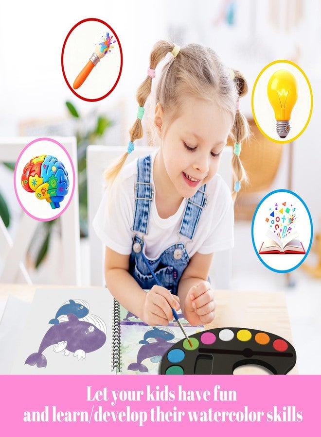 Kalysky Paint with Water Books for Kids Ages 2-4 4-8, Watercolor Coloring Book for Kids, Toddlers Watercolor Painting Book, Water Color Paint Set for Kindergarten Art Craft Drawing Gift - Image 4